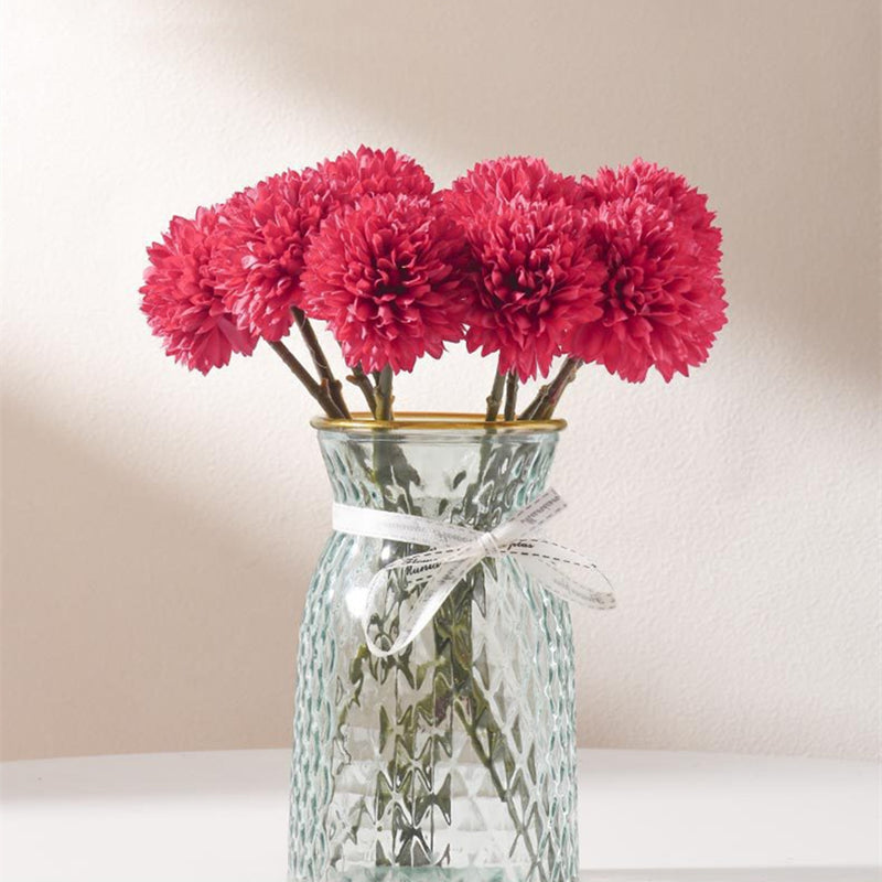 Lot de 5 tiges de chrysanthèmes artificiels en vrac de 11 pouces pour fleurs d'automne 