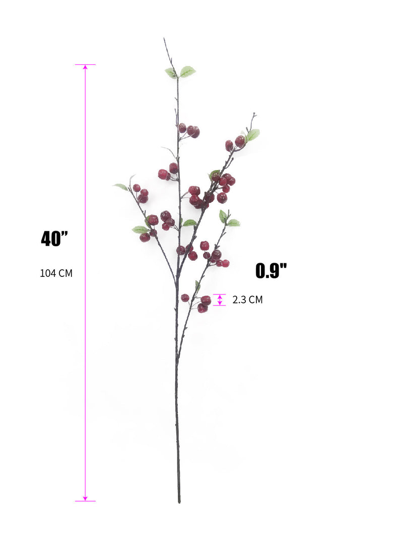 Bulk 40" Artificial Crabapple Berry Branch Wholesale