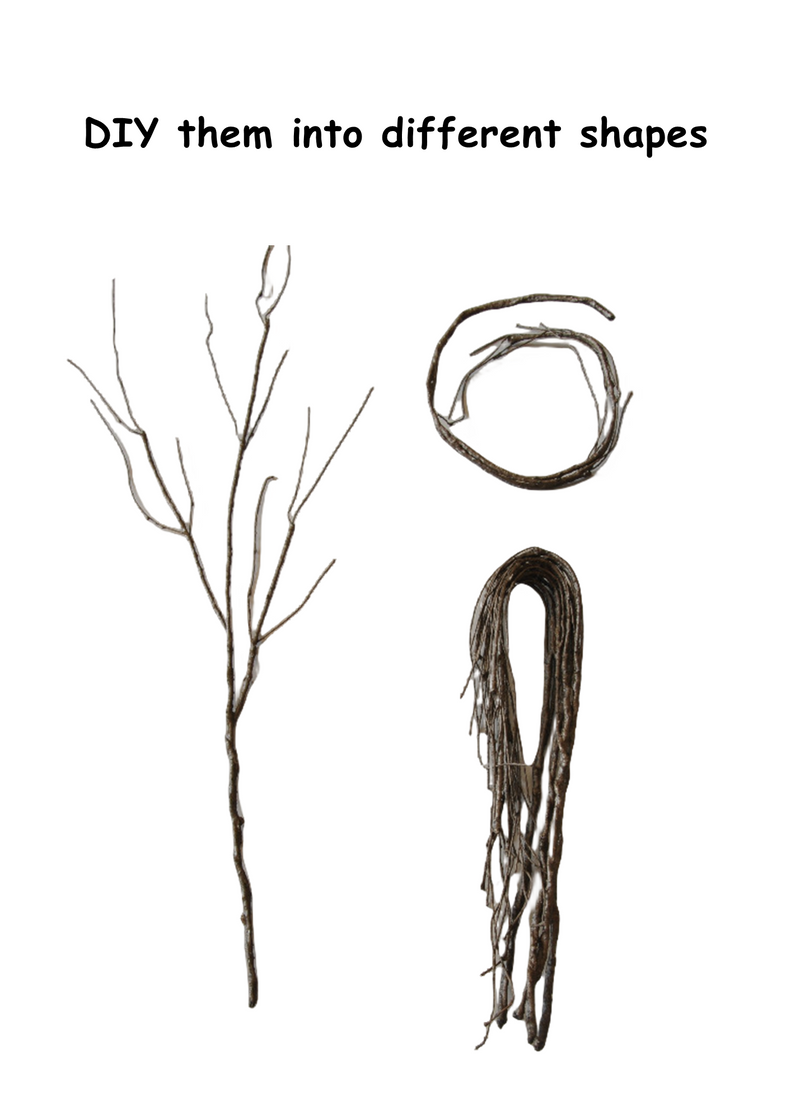 Bulk Halloween Decoration 29" Artificial Curly Willow Branches Corkscrew Branches with Bat and Sticker Wholesale