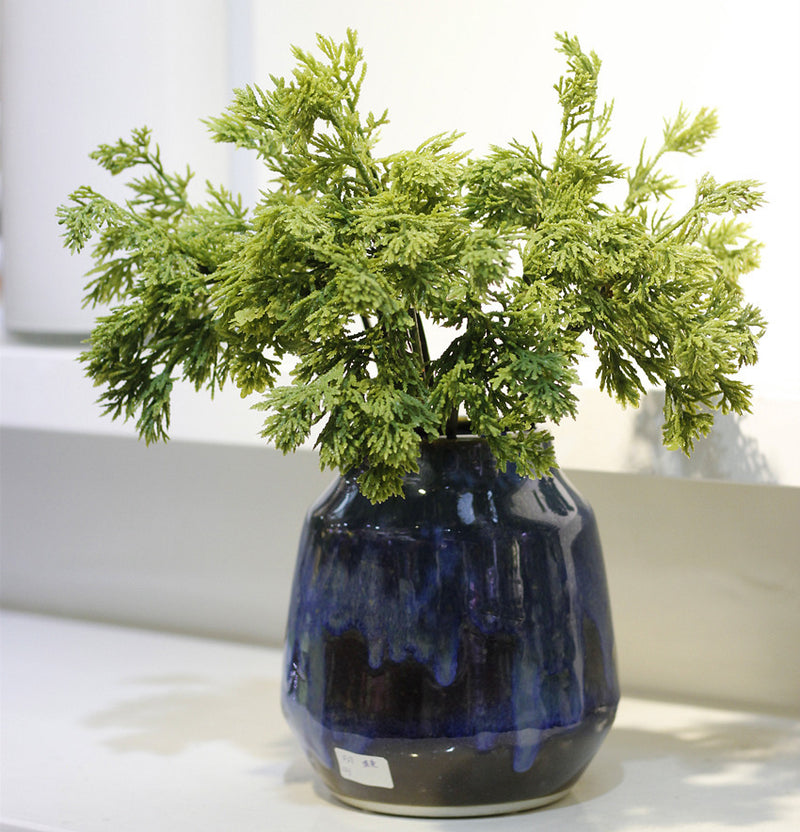 Bulk Realistic 14.57" Artificial Cypress Stem for Christmas DIY Crafts, Holiday Wreath/Mantel Decoration Wholesale