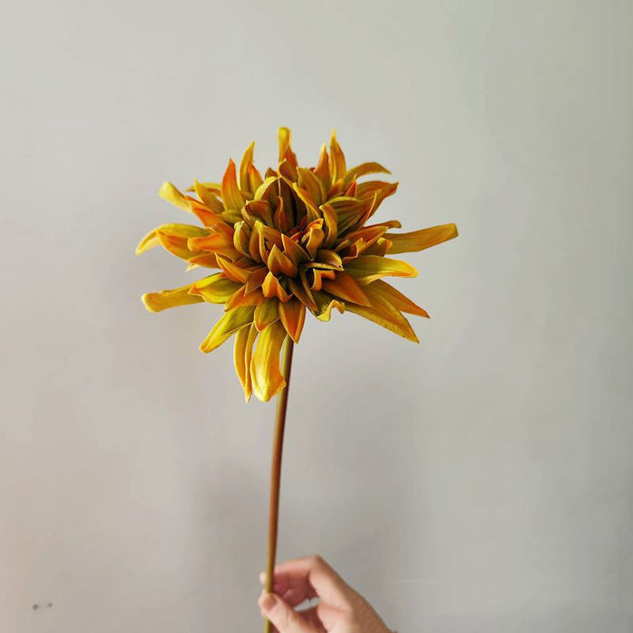 Bulk 21.6 inches Tall Vintage Dahlia Real Touch Stems Winter Dahlias Silk Flowers Wholesale