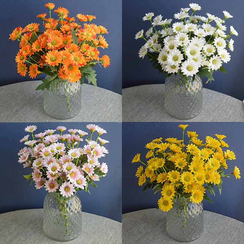 Bulk Artificial Flowers Daisy Bouquet Bush Faux Spring Flowers Wholesale