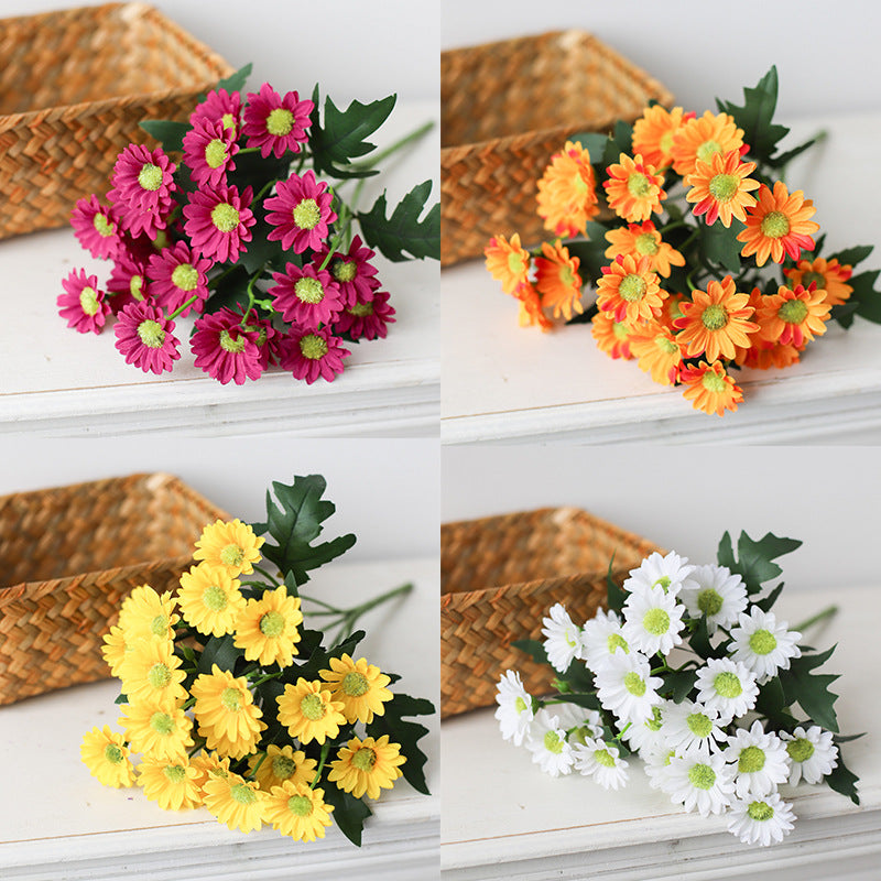 Bulk Artificial Flowers Daisy Bouquet Bush Faux Spring Flowers Wholesale