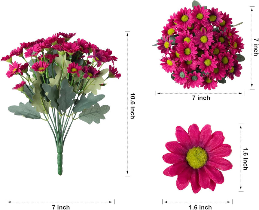 Clearance Bulk Artificial Daisy Flowers Bush Bouquet UV Resistant Fall Flowers for Window Home Indoor Garden Decorations Wholesale