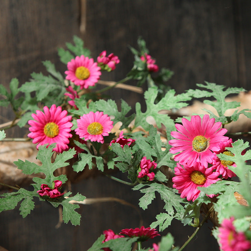 Bulk Artificial Daisy Garland Vine Hanging Silk Flower for Home Garden Outdoor Ceremony Wedding Arch Floral Decor Wholesale