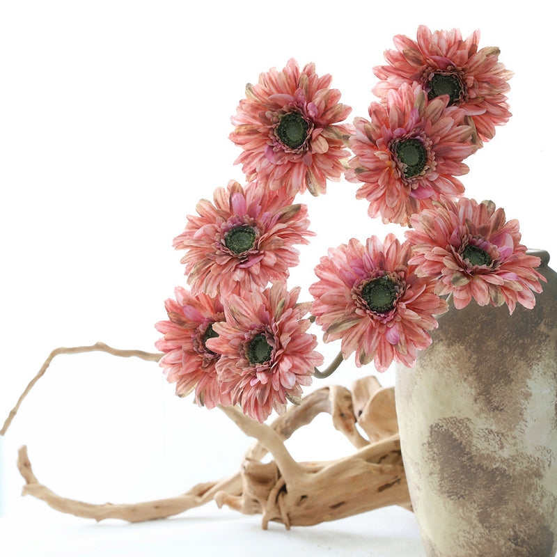 Bulk 18" Autumn/Winter Tone Artificial Daisy Gerbera Stems for Home & Wedding Decor