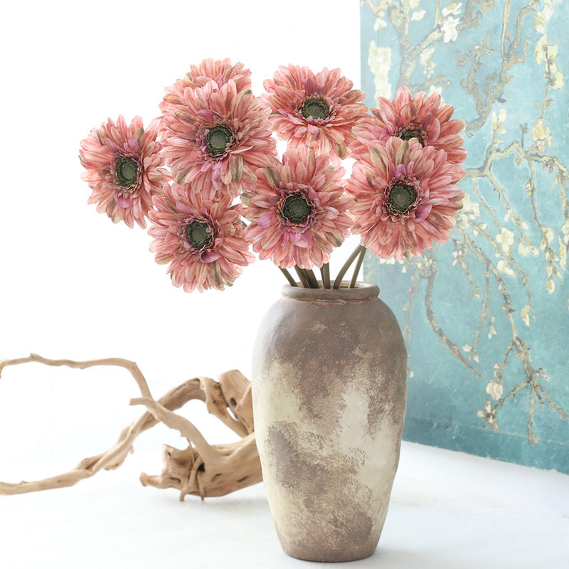 Bulk 18" Autumn/Winter Tone Artificial Daisy Gerbera Stems for Home & Wedding Decor