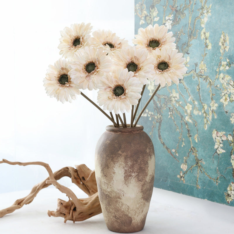 Bulk 18" Autumn/Winter Tone Artificial Daisy Gerbera Stems for Home & Wedding Decor