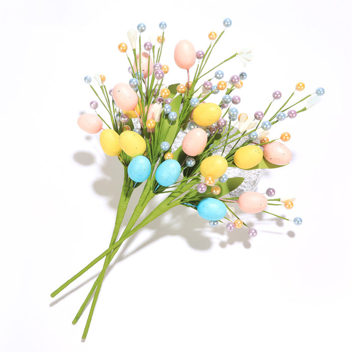 Bulk 3pcs 17" Artificial Easter Stems Easter Sprays for Arrangement Centerpiece Wholesale