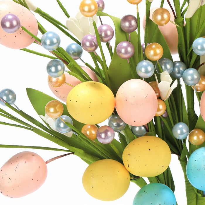 Bulk 3pcs 17" Artificial Easter Stems Easter Sprays for Arrangement Centerpiece Wholesale