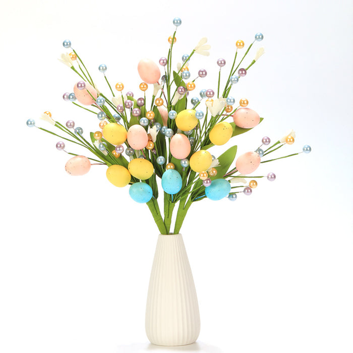 Bulk 3pcs 17" Artificial Easter Stems Easter Sprays for Arrangement Centerpiece Wholesale