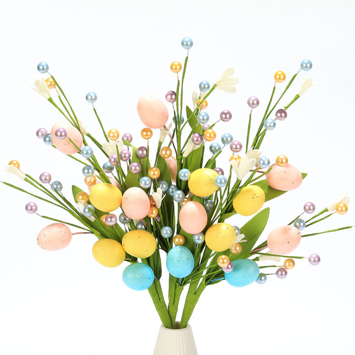 Bulk 3pcs 17" Artificial Easter Stems Easter Sprays for Arrangement Centerpiece Wholesale