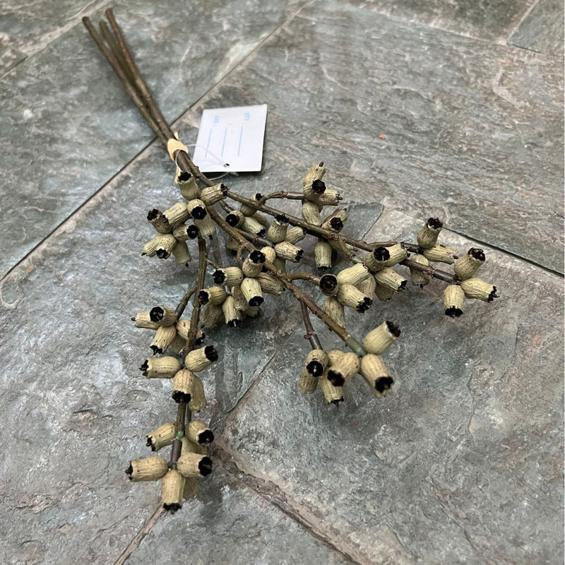 Bulk 300 Bundles 14.5" Artificial Eucalyptus Fruit Stems in Autumnal Hues Wholesale