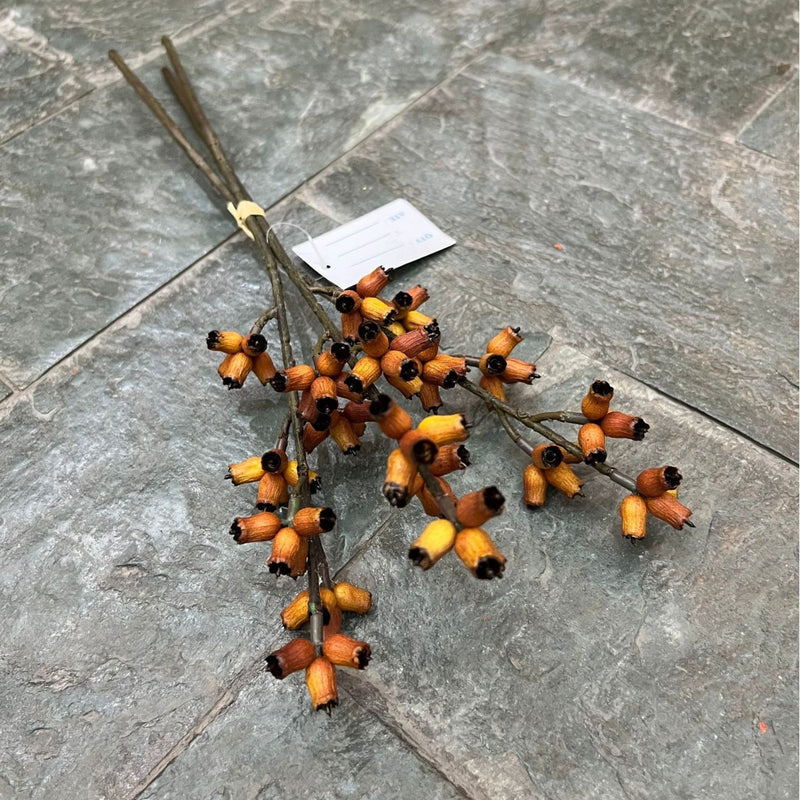 Bulk 300 Bundles 14.5" Artificial Eucalyptus Fruit Stems in Autumnal Hues Wholesale