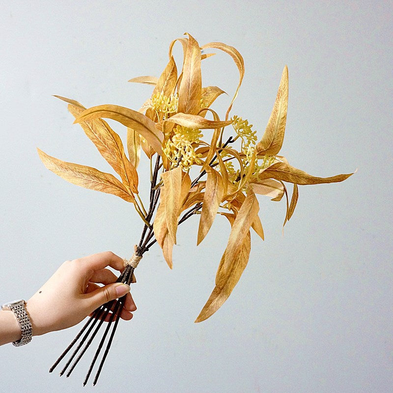 Clearance Bulk 1 Bundle 5 Stems Artificial Eucalyptus Plants With Fruits Greenery For Flower Arrangements Wholesale