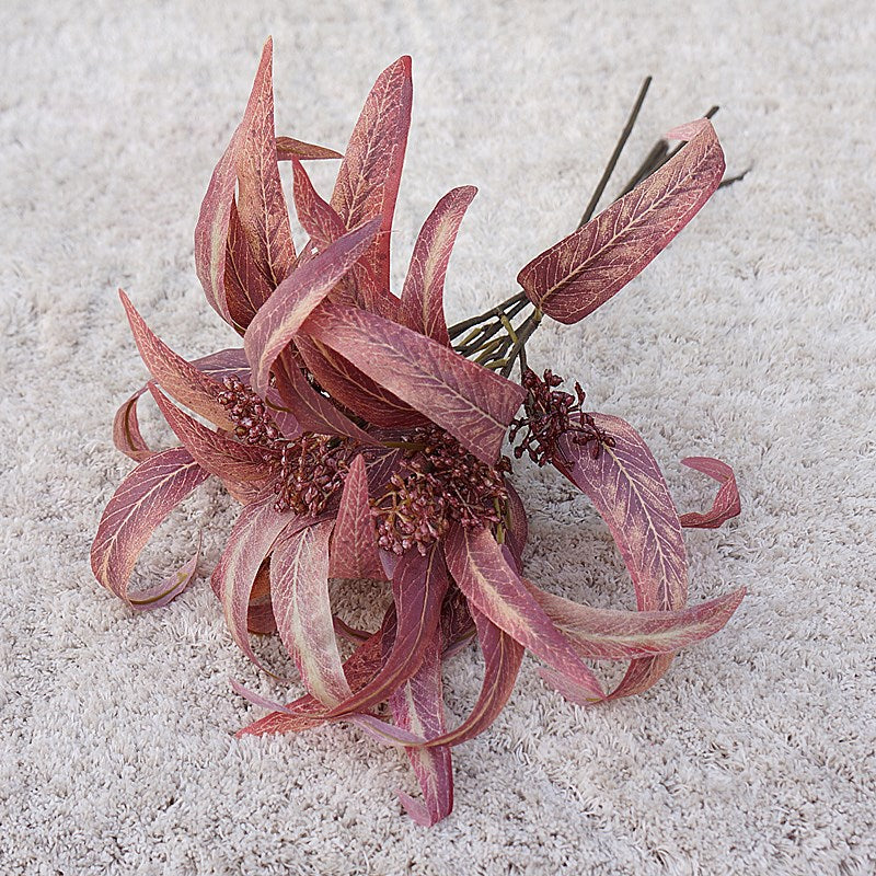 Clearance Bulk 1 Bundle 5 Stems Artificial Eucalyptus Plants With Fruits Greenery For Flower Arrangements Wholesale