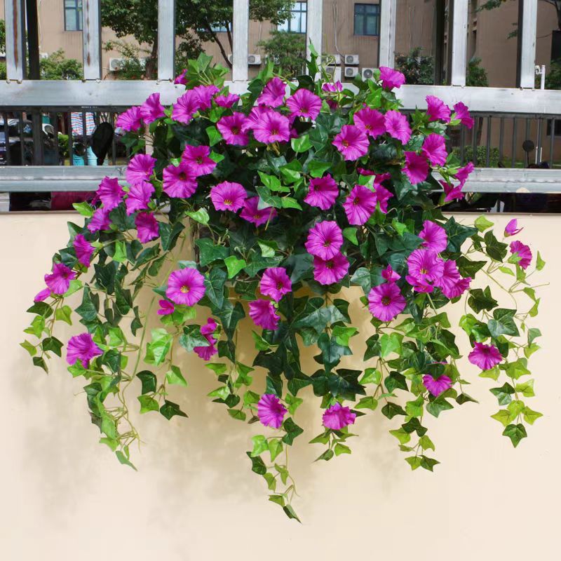 Bulk 2pcs Spring Faux Petunias Flowers UV Resistant Artificial Flowers Plants for Outdoor Decoration Wholesale