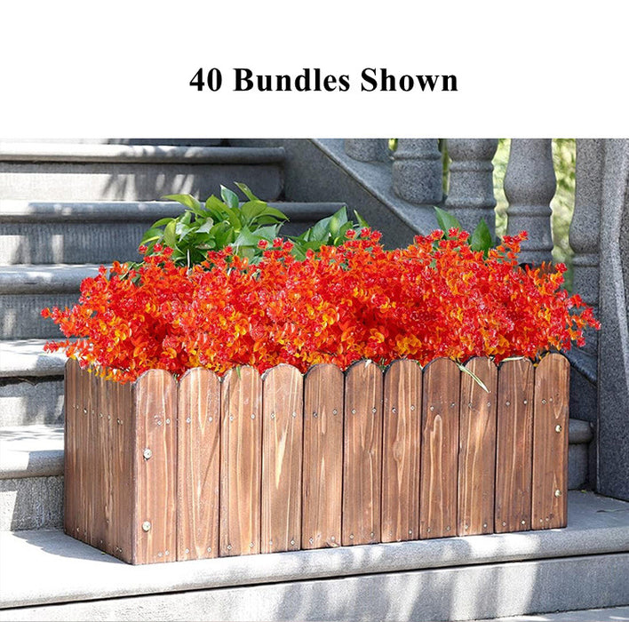 Bulk 8 Bundles Artificial Fall Flowers Autumn Plants UV Resistant Wholesale