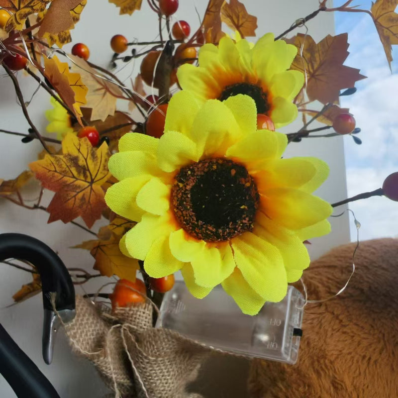 Érable artificiel de 16 pouces de haut avec lumières LED Décoration d'automne et d'hiver en gros