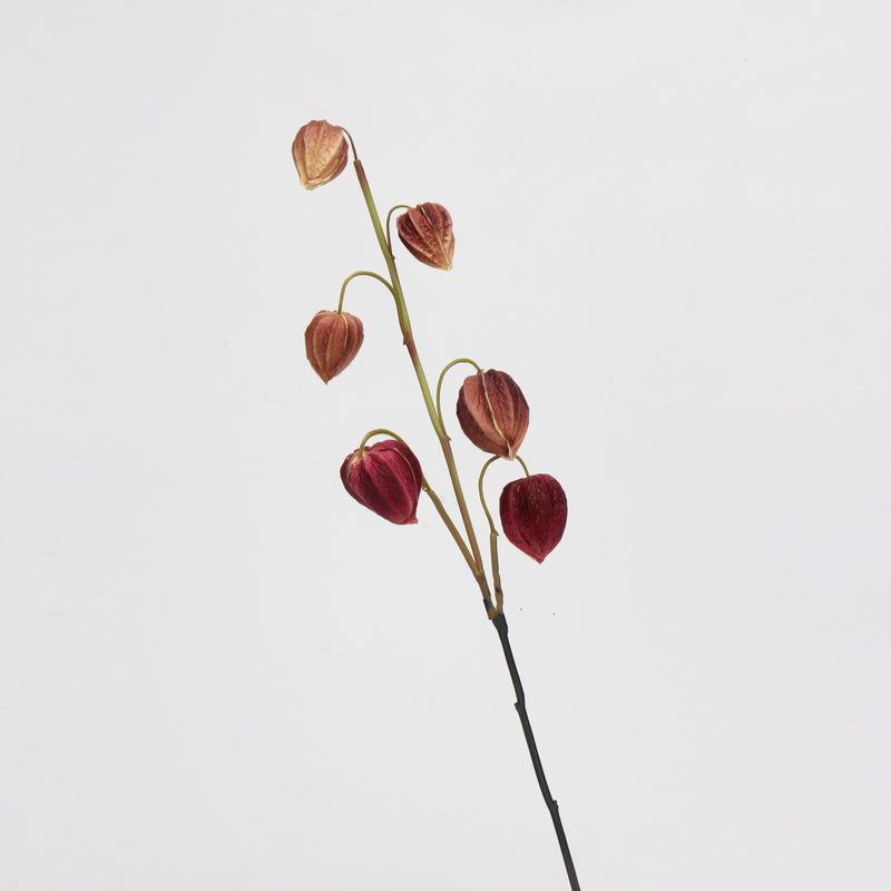 Bulk 27" Cape Gooseberry Stems Real Touch Artificial Peru Groundcherry Plant Fall Decor Wholesale