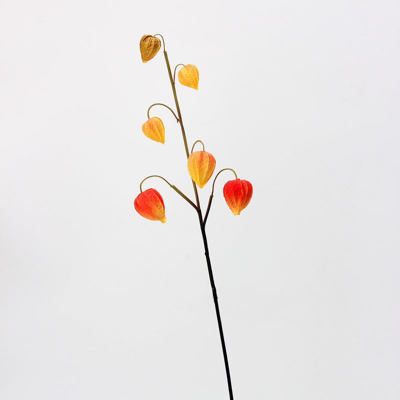 Bulk 27" Cape Gooseberry Stems Real Touch Artificial Peru Groundcherry Plant Fall Decor Wholesale