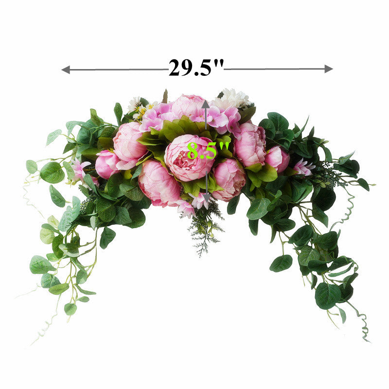 Fleurs d'arche de mariage en vrac Pivoine Swag floral artificiel rustique pour linteau de porte Centres de table en gros
