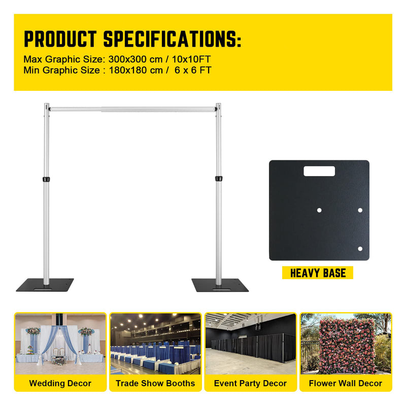 Bulk Artificial Flower Wall Stand Adjustable Pipe and Drape Stand Wholesale