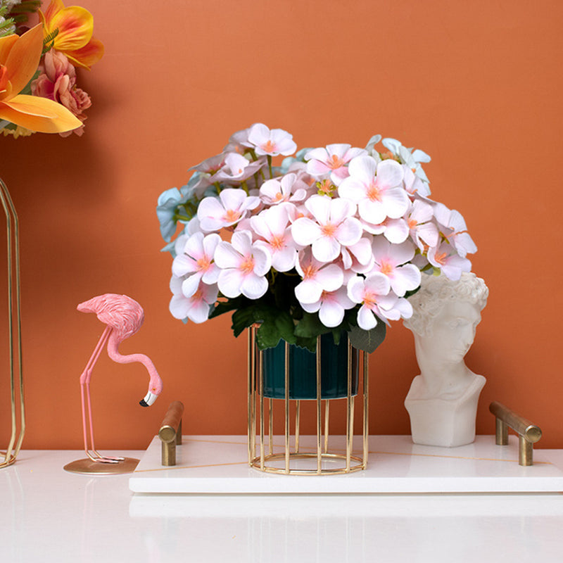 Flores artificiales a granel de 9 ", arbusto de begonia, venta al por mayor