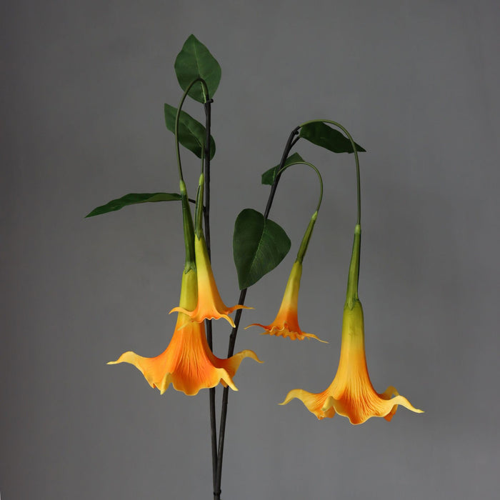 Bulk 2Pcs 32" Datura Long Stems Real Touch Flowers Artificial Wholesale