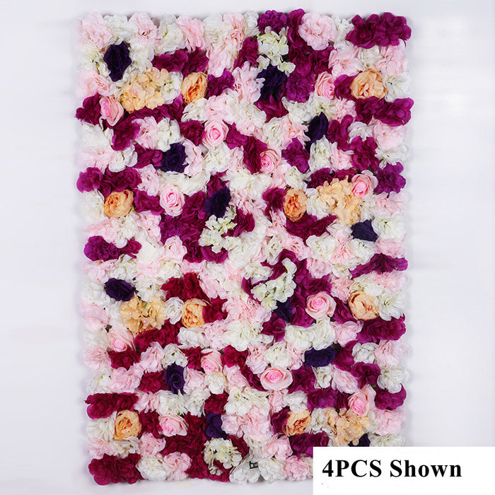 Bulk 4pcs 15.7" x 23.6" Artificial Flowers Panels Wall Decor Wholesale