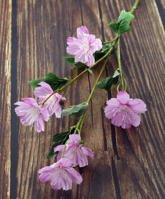 Flor de nacimiento de febrero 5 piezas de flores artificiales Ramo de rama de prímula