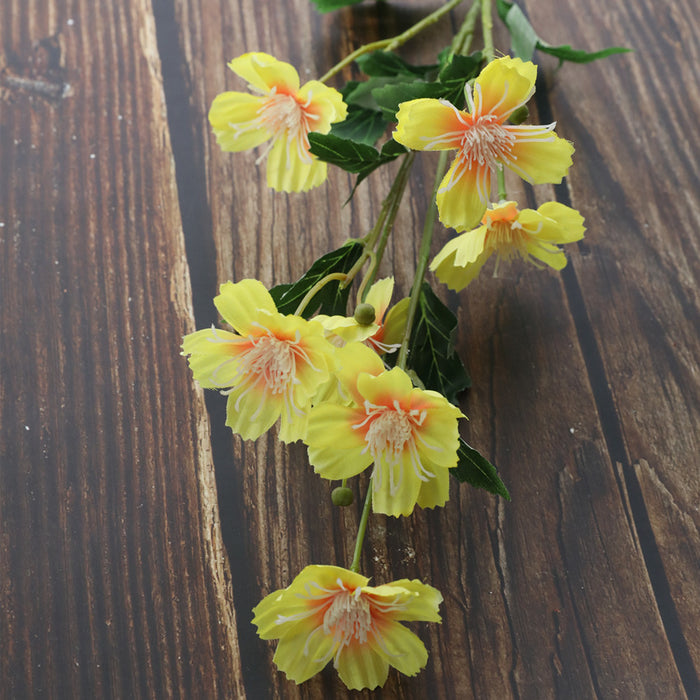 Flor de nacimiento de febrero 5 piezas de flores artificiales Ramo de rama de prímula
