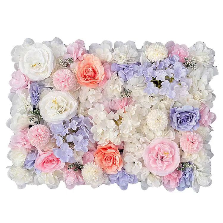 Bulk Peony Hydrangea Flower Wall Panel Wall Mat Backdrop Artificial Panels Wholesale