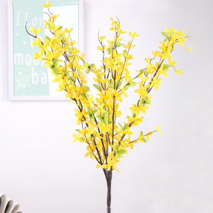 Bulk Spring Yellow Winter Jasmine Long Stem Artificial Orchids Flowers Wholesale