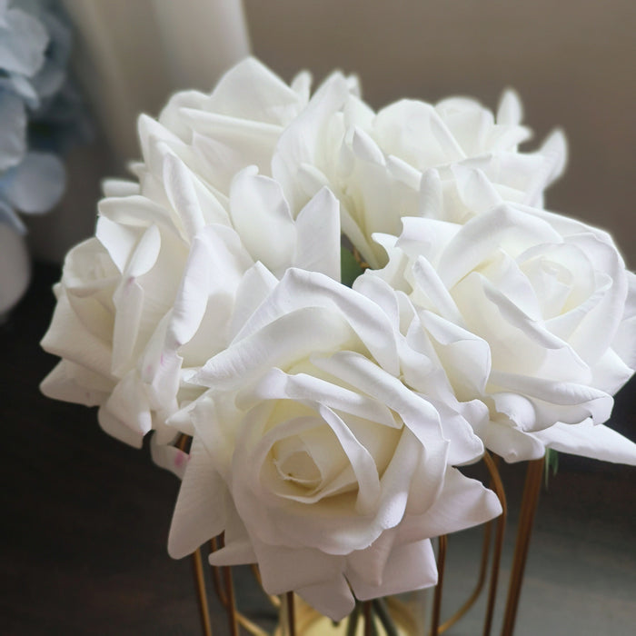 Bulk 8" Artificial Flowers in Vase Rose Bouquets Real Touch Floral Arrangement Wholesale