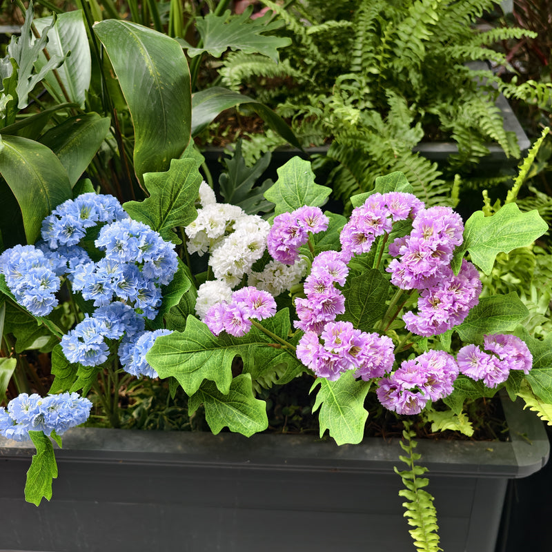 Bulk Artificial Forget-Me-Nots Bush - UV Resistant Wildflowers for Outdoor Hanging Baskets, Garden & Patio Decor Wholesaler