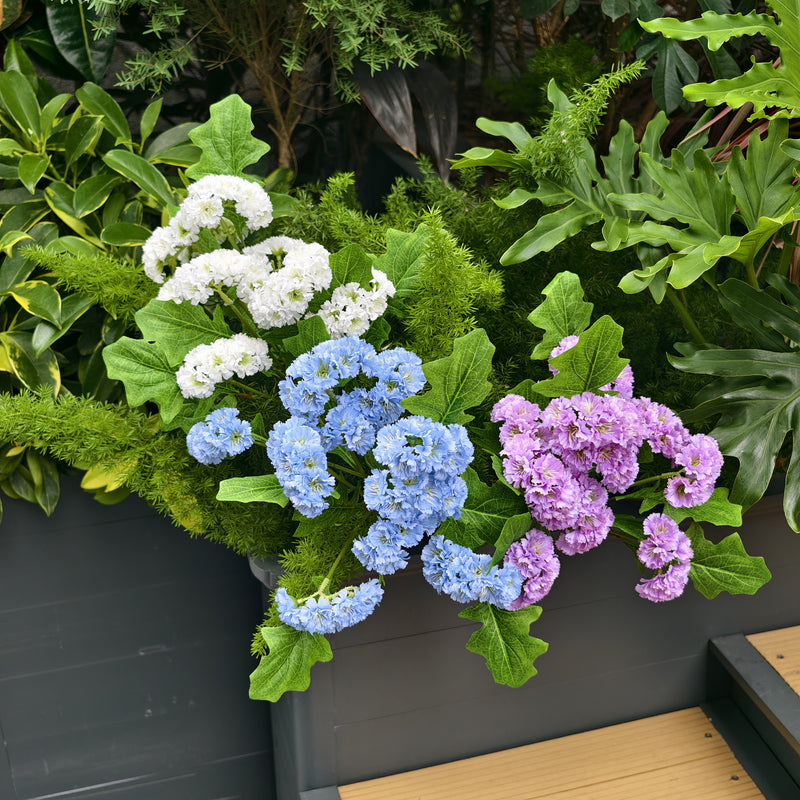 Bulk Artificial Forget-Me-Nots Bush - UV Resistant Wildflowers for Outdoor Hanging Baskets, Garden & Patio Decor Wholesaler