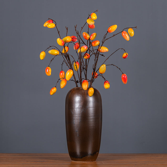 Bulk 35" Artificial Fruit Branches Mango Spray Stems Lifelike Model for Vase Home Party Decoration Wholesale