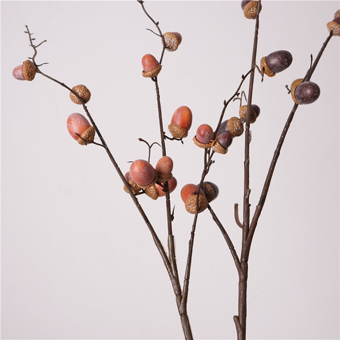 Bulk 29" Artificial Fruits Acorns Branches Stems - Realistic Fall and Winter Centerpiece for Mantel, Table, Home Decor Wholesale