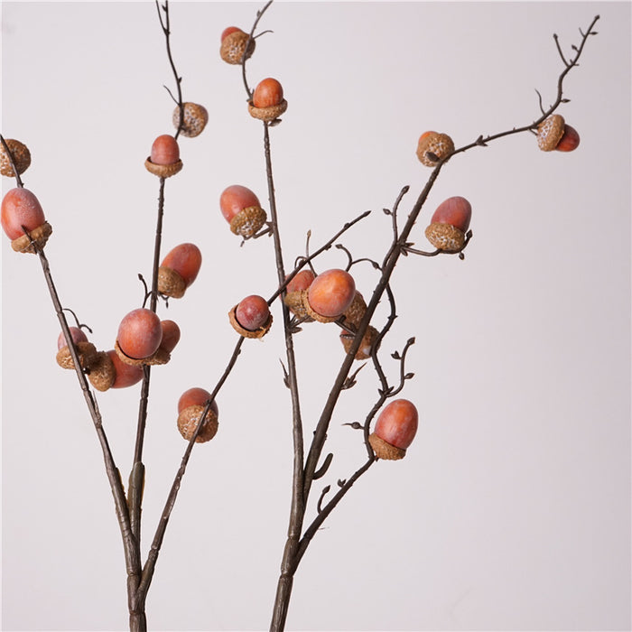 Bulk 29" Artificial Fruits Acorns Branches Stems - Realistic Fall and Winter Centerpiece for Mantel, Table, Home Decor Wholesale