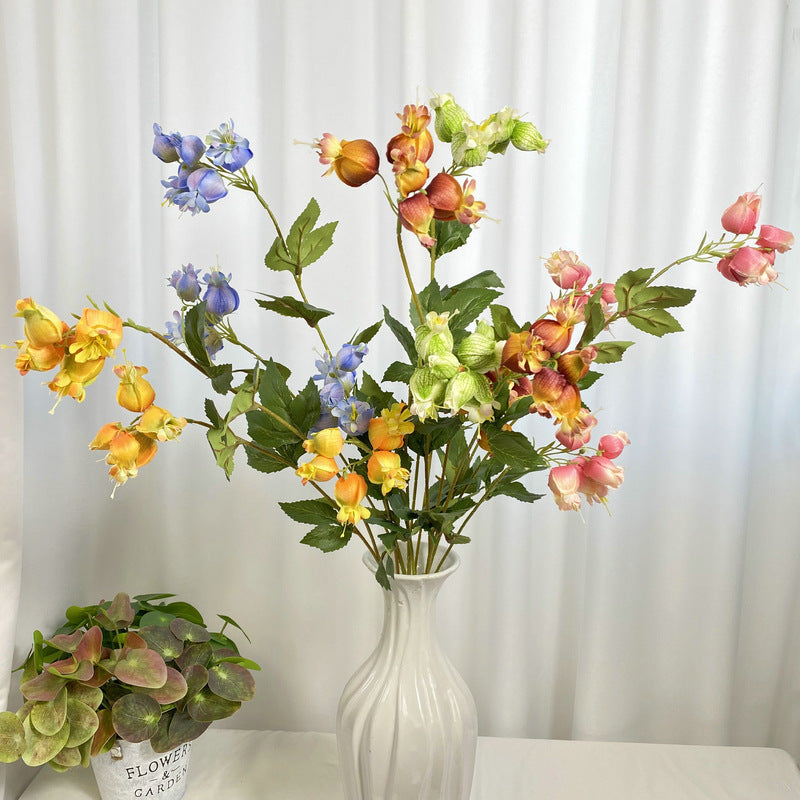 Branches de Fuchsia Hybrida en vrac 33" Fleurs artificielles en soie en gros