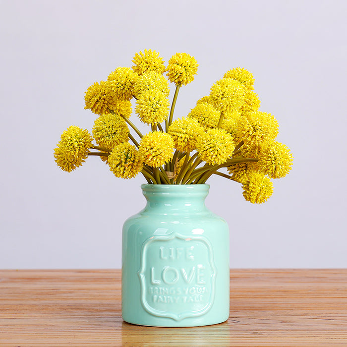 Bulk 11" Artificial Golden Ball Stems Bundle Bouquet for Autumn Decoration Wholesale