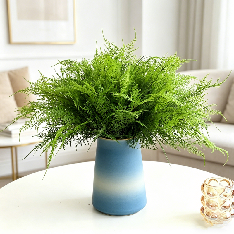 Premium 16" Real Touch Asparagus Bush - Lifelike Greenery for Indoors