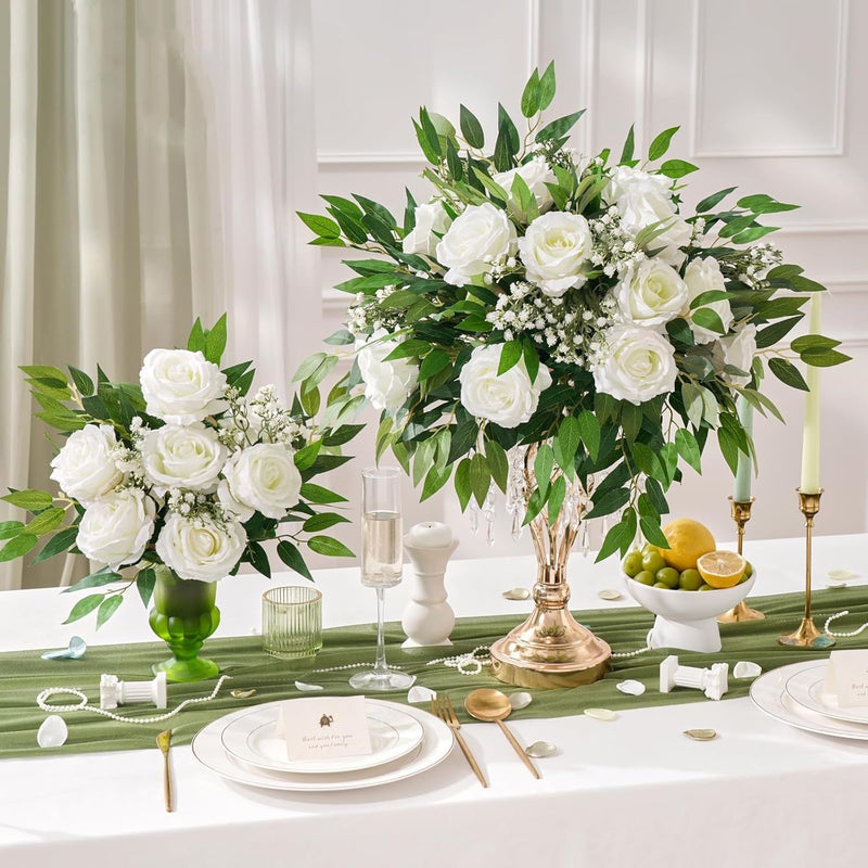 Bulk Artificial Greenery Stems Silk Greenery Leaves Branches for DIY Wedding Arch Bouquet Vase Filler Table Centerpieces Home Decor Wholesale