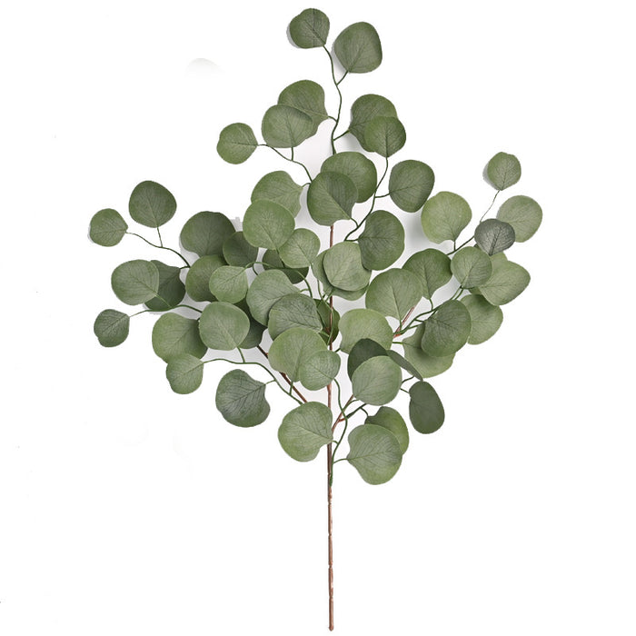 Bulk 23" Artificial Greenery Stems Eucalyptus Stems Round Leaves Wholesale