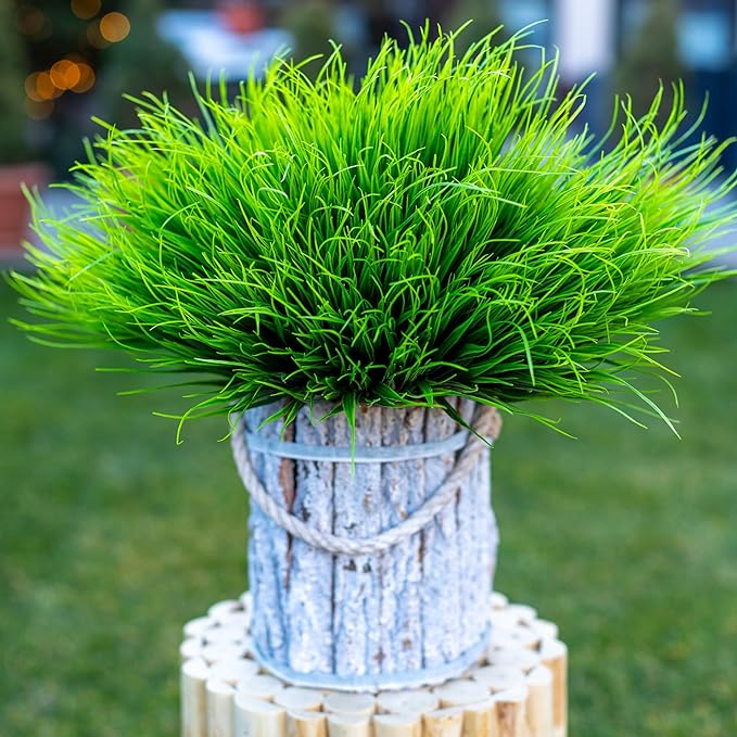 Bulk 15.7" UV Resistant Grass Artificial Plants Greenery Bush for Outdoors Wholesale