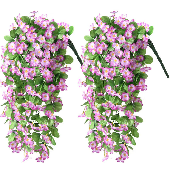Bulk 2Pcs Artificial Hanging Flowers Garland UV Protection Orchid Flower Bouquet For Outdoors Wholesale