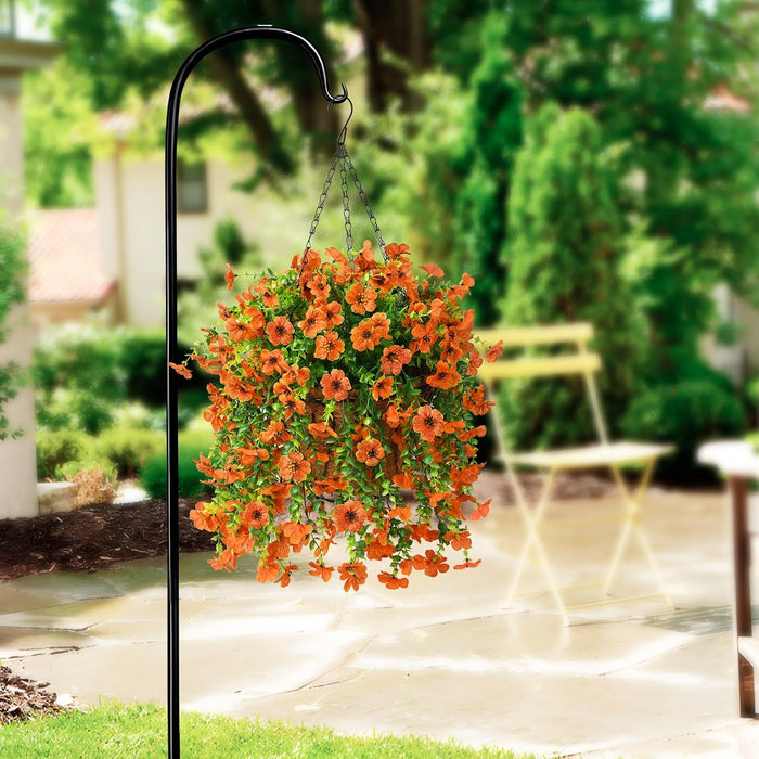 Bulk 2pcs Artificial Hanging Flowers Plants UV Resistant for Outdoor Fall Decoration Wholesale