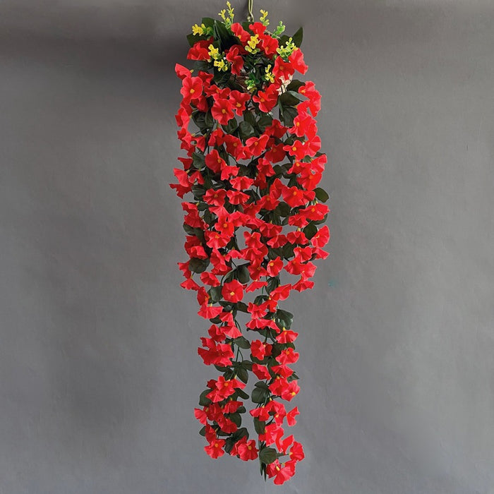 Bulk 2Pcs Artificial Hanging Morning Glory Flowers Vines for Home Garden Wall Wedding Party Indoor Outdoor DecorationWholesale