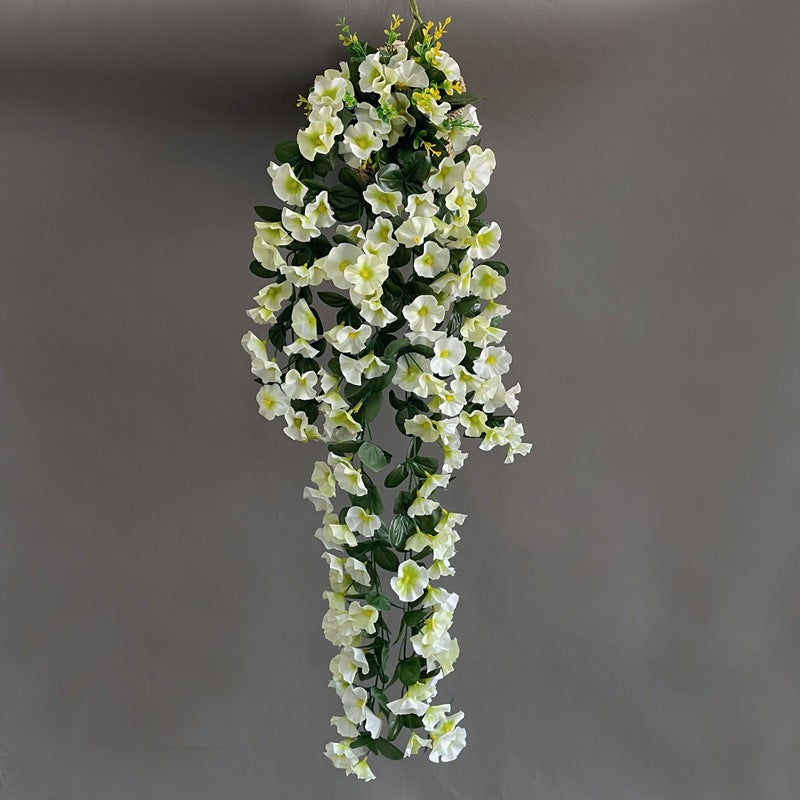 Lot de 2 guirlandes de fleurs de gloire du matin suspendues en soie de 33 pouces de long, vente en gros